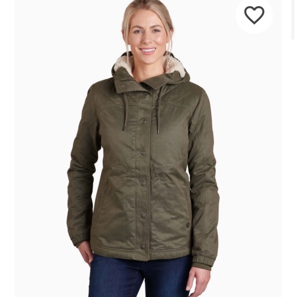 Kuhl Celeste Sage Forest Green Women's Hooded Jacket size medium MSRP $200